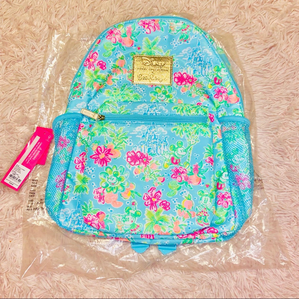 NWT Lilly Pulitzer X Disney Parks -Lilly Loves Disney Backpack - Picture 1 of 8